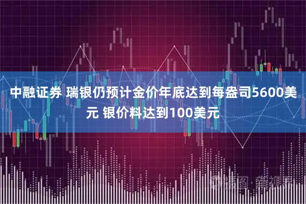 中融证券 瑞银仍预计金价年底达到每盎司5600美元 银价料达到100美元